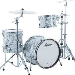 Ludwig Classic Maple 3-Piece Downbeat Shell Pack With 20" Bass Drum White Mosaic