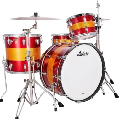 Ludwig Classic Maple 3-Piece Fab Shell Pack With 22" Bass Drum Red/Gold Tri-Band