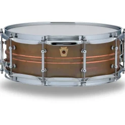 Ludwig Copper Phonic Smooth Snare Drum 14 x 5 in. Raw Smooth Finish with Tube Lugs