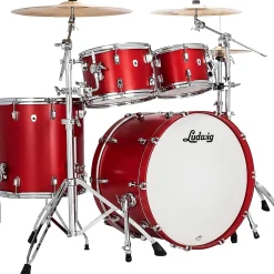 Ludwig NeuSonic 4-Piece Mod 2 Shell Pack With 22" Bass Drum Satin Diablo Red