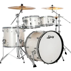 Ludwig NeuSonic 4-Piece Rapid Mod Shell Pack With 22" Bass Drum Silver Silk