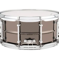 Ludwig Universal Series Black Brass Snare Drum With Chrome Hardware 14 x 6.5 in.