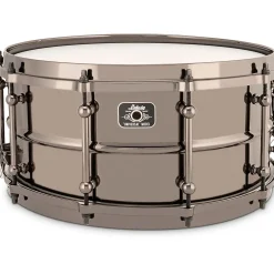 Ludwig Universal Series Black Brass Snare Drum with Black Nickel Die-Cast Hoops 14 x 6.5 in.