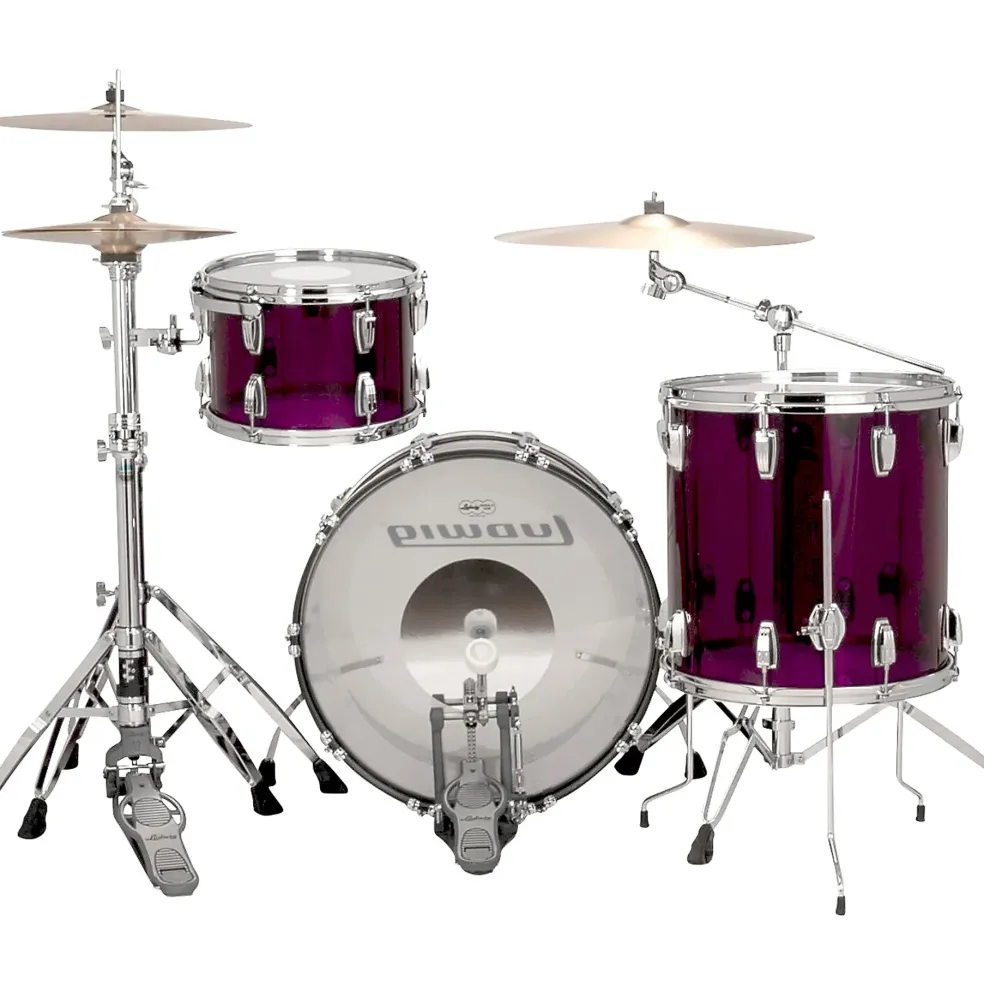 Ludwig Vistalite 3-Piece Fab Shell Pack With 22" Bass Drum Purple