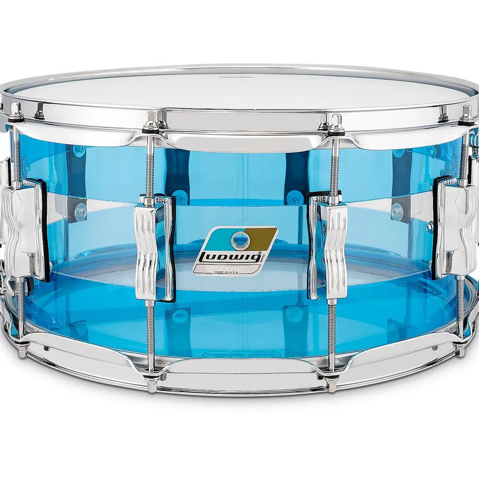 Ludwig Vistalite 50th Anniversary Snare Drum 14 x 6.5 in. Blue/Clear/Blue