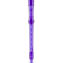 Lyons Premium 3-Piece Translucent Soprano Recorder Transparent Purple