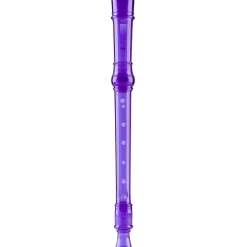 Lyons Premium 3-Piece Translucent Soprano Recorder Transparent Purple