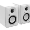 Mackie CR3.5BT-LTD-WHT 3.5" Limited Edition White Powered Studio Monitors w/ Tone Control and Bluetooth (Pair)