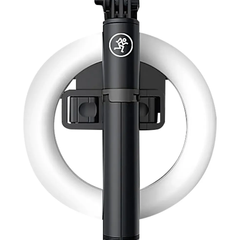 Mackie mRING-6 6" Battery-Powered Ring Light With Convertible Selfie Stick/Stand and Remote