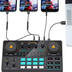 maono MAONOCASTER Lite Portable All-In-One Podcast Production Studio