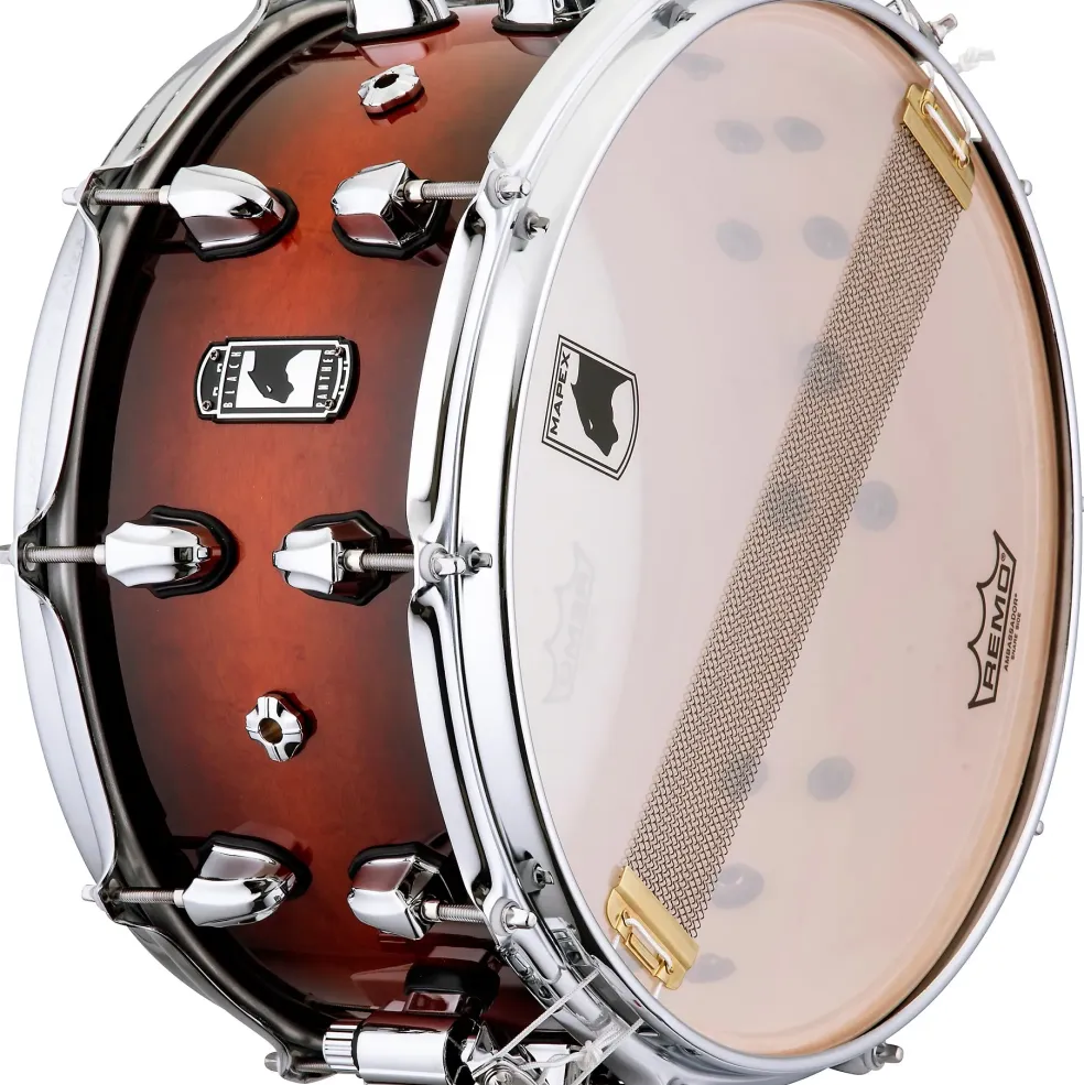 Mapex Black Panther Solidus Snare Drum 14 x 7 in. Red Black Burst