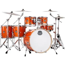 Mapex Mars Maple Studioease 6-Piece Shell Pack With 22" Bass Drum Glossy Amber