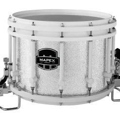 Mapex Quantum Agility Series 14" White Marching Snare Drum 14 x 10 in. Diamond Dazzle