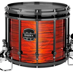 Mapex Quantum Classic Drums on Demand Series 14" Black Marching Snare Drum 14 x 12 in. Red Ripple