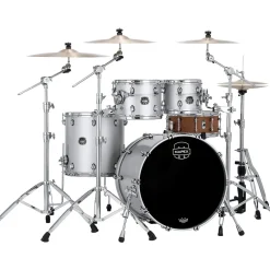 Mapex Saturn Evolution Rock Birch 4-Piece Shell Pack With 22" Bass Drum Iridium Silver