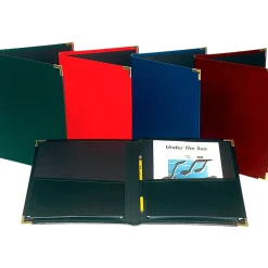 Marlo Plastics Choral Rehearsal Folder 9" X 12" with Gusset Pockets Burgundy