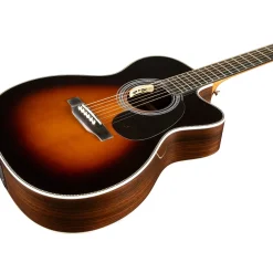 Martin Custom Shop OM Cutaway 1935 European Spruce-East Indian Rosewood Acoustic-Electric Guitar Sunburst
