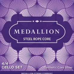 Medallion Strings Ropecore Steel Cello String Set 4/4 Size, Medium