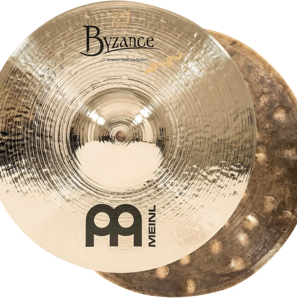 MEINL Byzance Brilliant Serpents Hi-Hat Cymbal Pair 13 in.