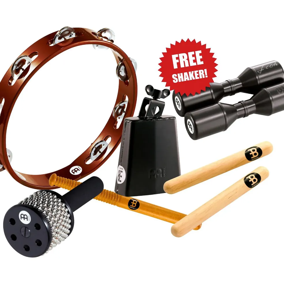 MEINL Essential Perc Pack With Free Shaker for Cajon, Djembe, Bongos and Congas