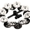 MEINL Headliner Hi Hat Tambourine Steel Jingles Black 2 Row