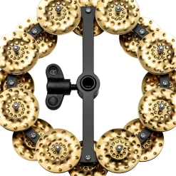 MEINL Headliner Series Hand Hammered Brass Jingles Hi-Hat Tambourine Double Row