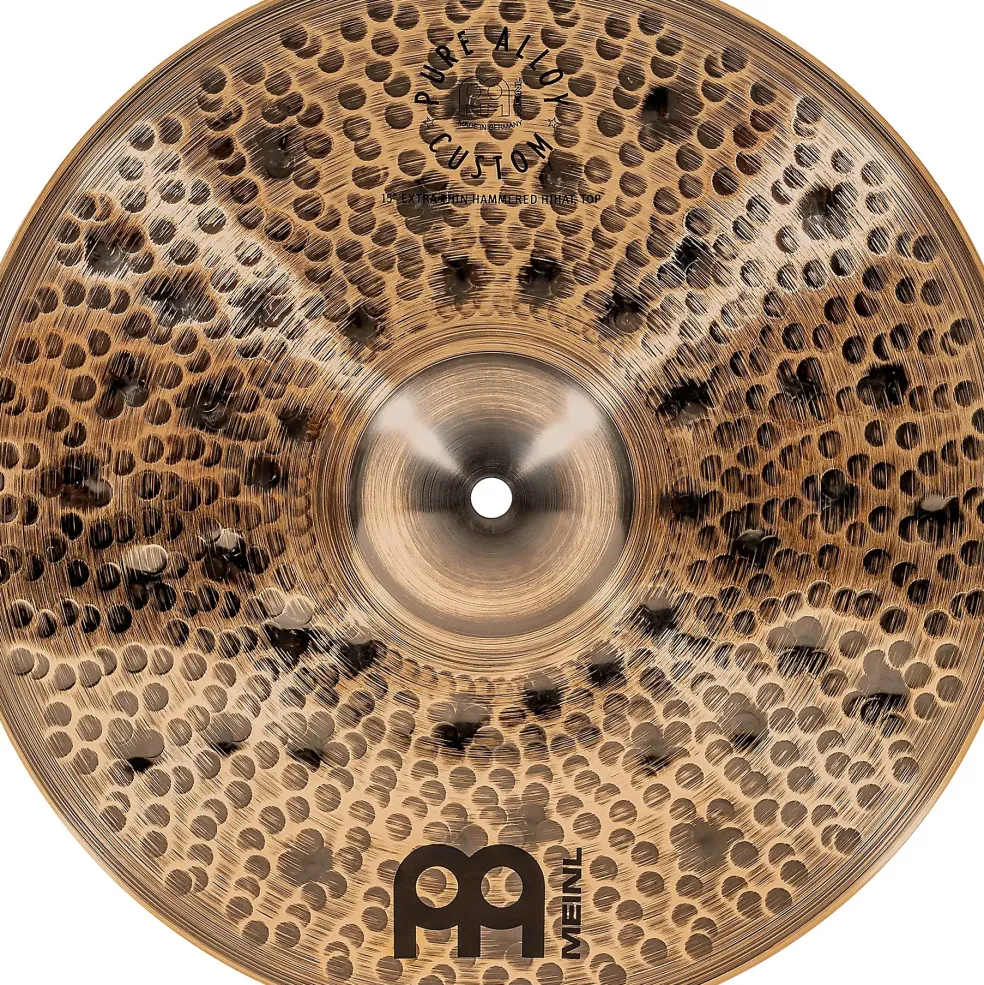 MEINL Pure Alloy Custom Extra Thin HiHat Cymbals Pair 15 in.