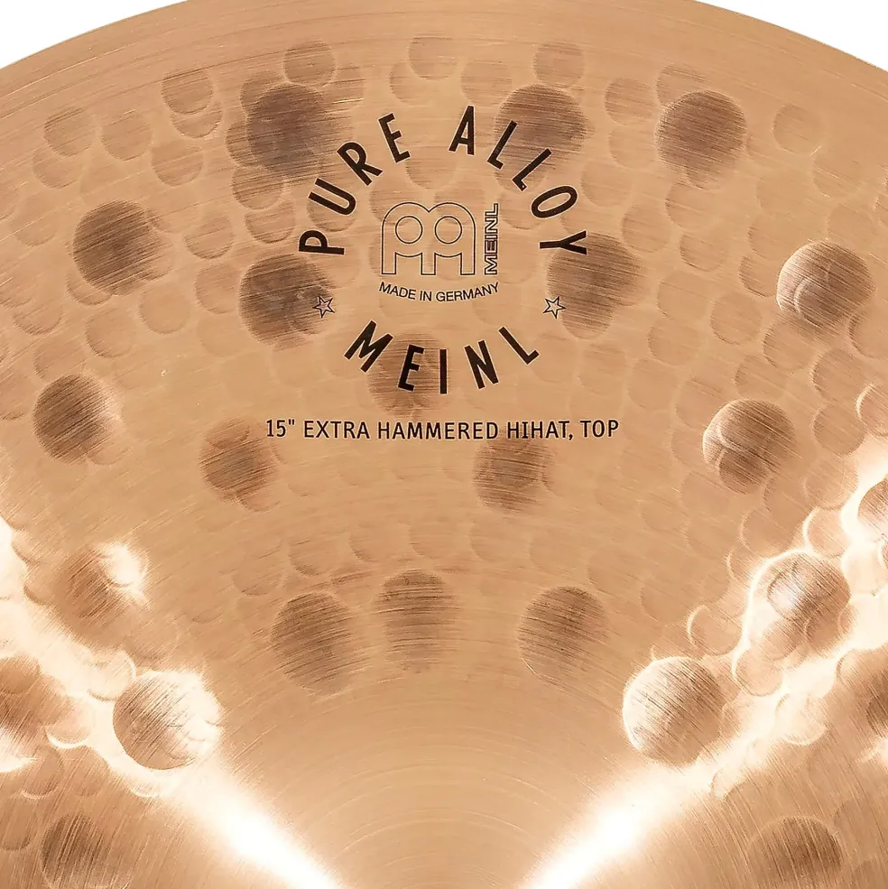 MEINL Pure Alloy Extra Hammered Hi-Hat Pair 15 in.