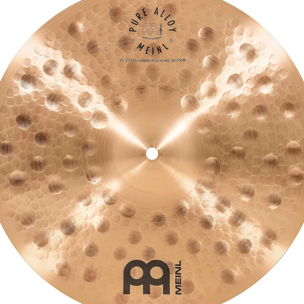 MEINL Pure Alloy Extra Hammered Hi-Hat Pair 15 in.