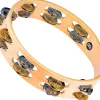 MEINL Recording-Combo Wood Tambourine Two Rows Dual Alloy Jingles Super Natural