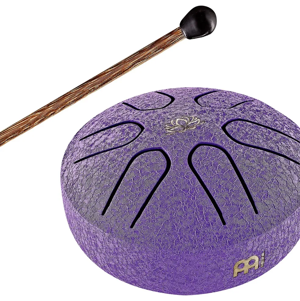 MEINL Sonic Energy A Major Pocket Steel Tongue Drum, Lotus Flower
