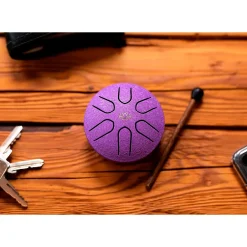 MEINL Sonic Energy A Major Pocket Steel Tongue Drum, Lotus Flower