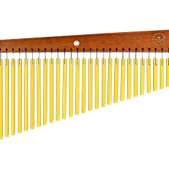 MEINL Sonic Energy CH27WB Single Row Chimes With 27 Gold-Anodized Aluminum Alloy Bars, Walnut Brown