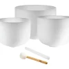 MEINL Sonic Energy 3-Piece Crystal Singing Bowl Set, A4/F4/D4, 432 Hz