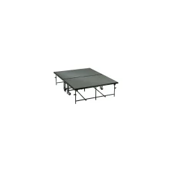 Midwest Folding Products 4' Deep x 8' Wide Mobile Stage 24 Inch High Carpeted Deck