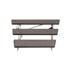 Midwest Folding Products 3x8 Single Height Portable Stage & Seated Riser 8 in. High, Pewter Gray Carpet