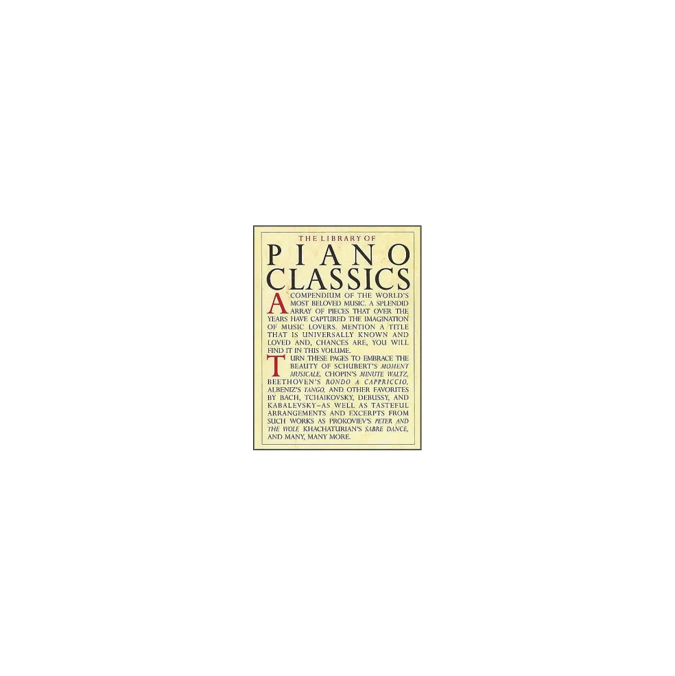 Music Sales The Library Of Piano Classics