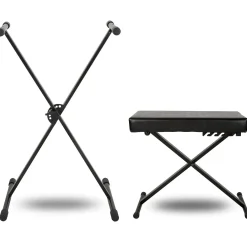 Musician's Gear KBX1 Keyboard Stand and Padded Piano Bench