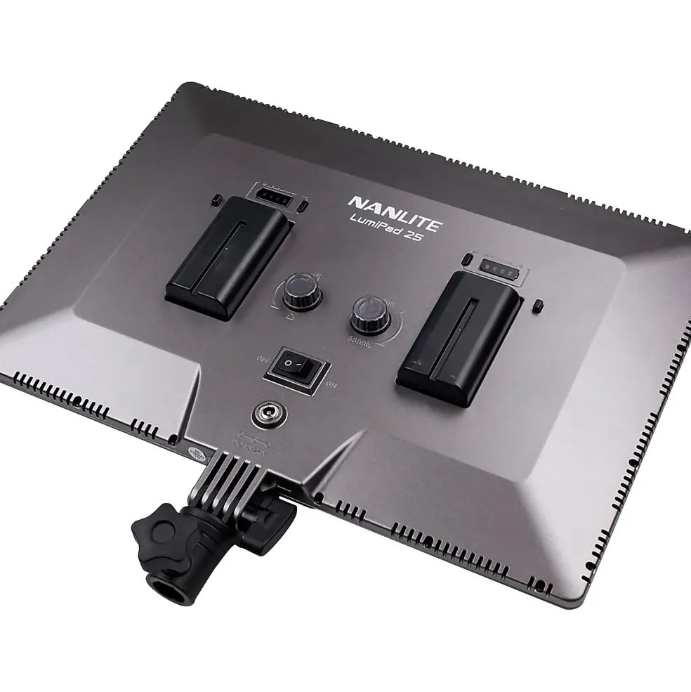 NANLITE LumiPad 25 High-Output Dimmable Adjustable Bicolor Slim Soft Light AC/Battery-Powered LED Panel