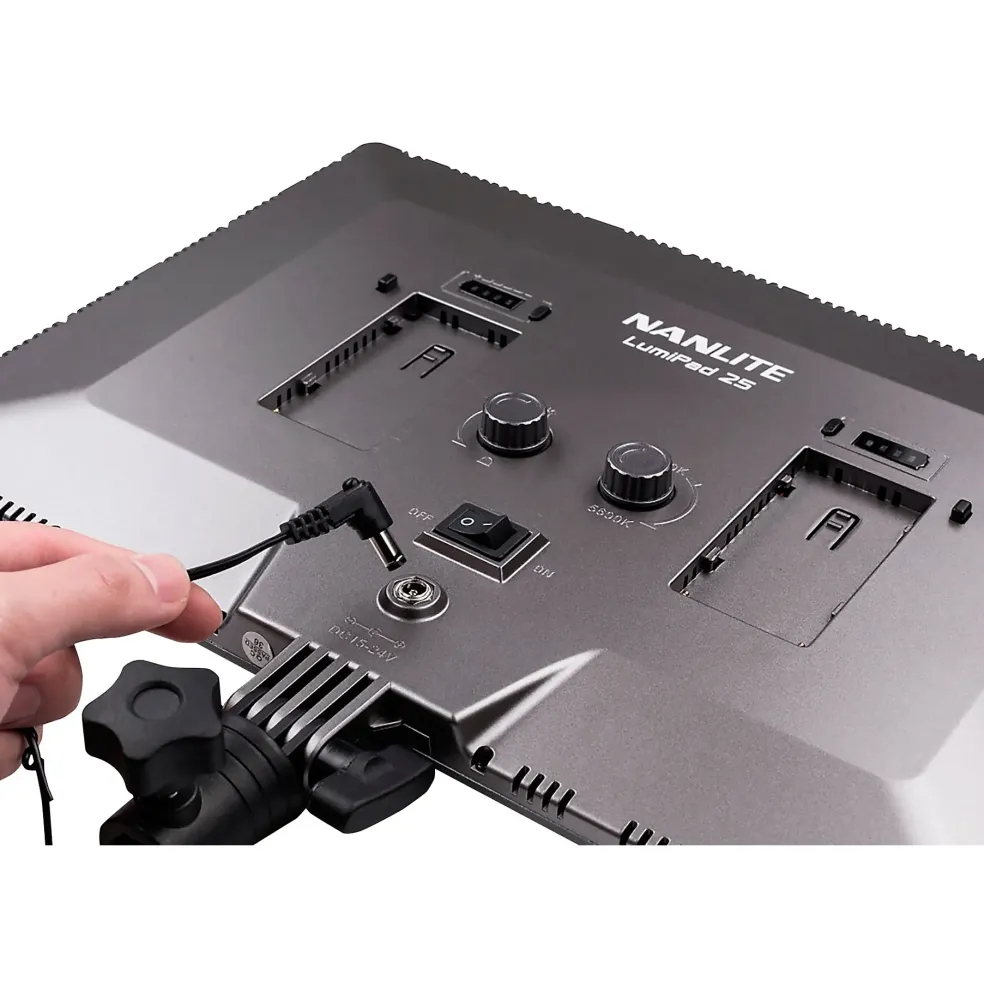 NANLITE LumiPad 25 High-Output Dimmable Adjustable Bicolor Slim Soft Light AC/Battery-Powered LED Panel