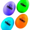 Nino Plastic Egg Shaker 4 Piece Assortment Aubergine/Grass Green/Orange/Sky Blue