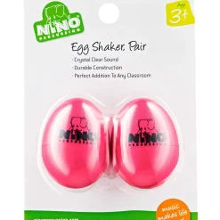 Nino Plastic Egg Shaker Pairs Strawberry Pink