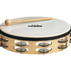 Nino Wood Double Row Tambourine