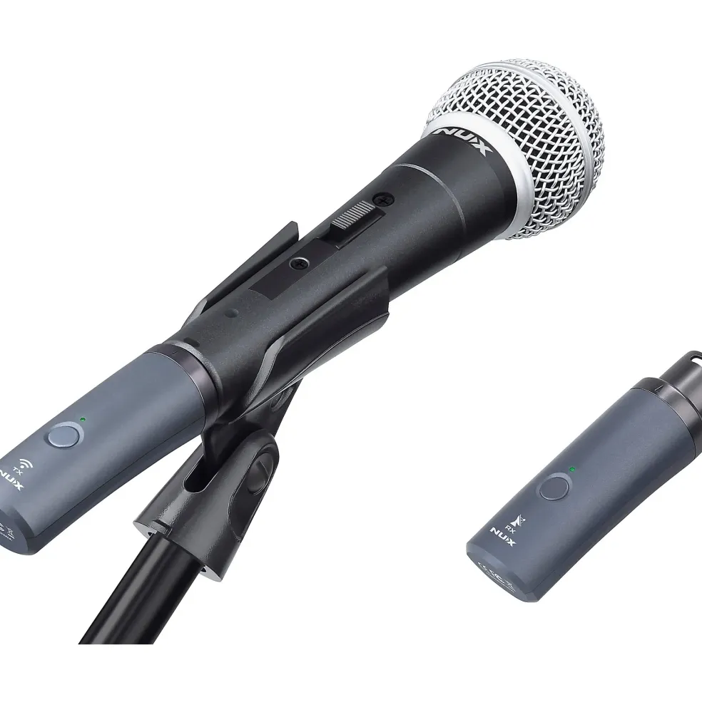 NUX B-3RC 2.4GHz Wireless Mic System Dynamic Mic Bundle With Recharging Case Black