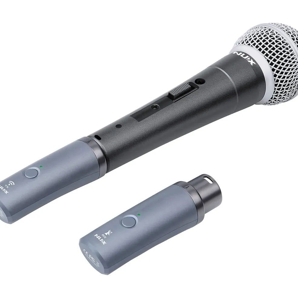 NUX B-3RC 2.4GHz Wireless Mic System Dynamic Mic Bundle With Recharging Case Black
