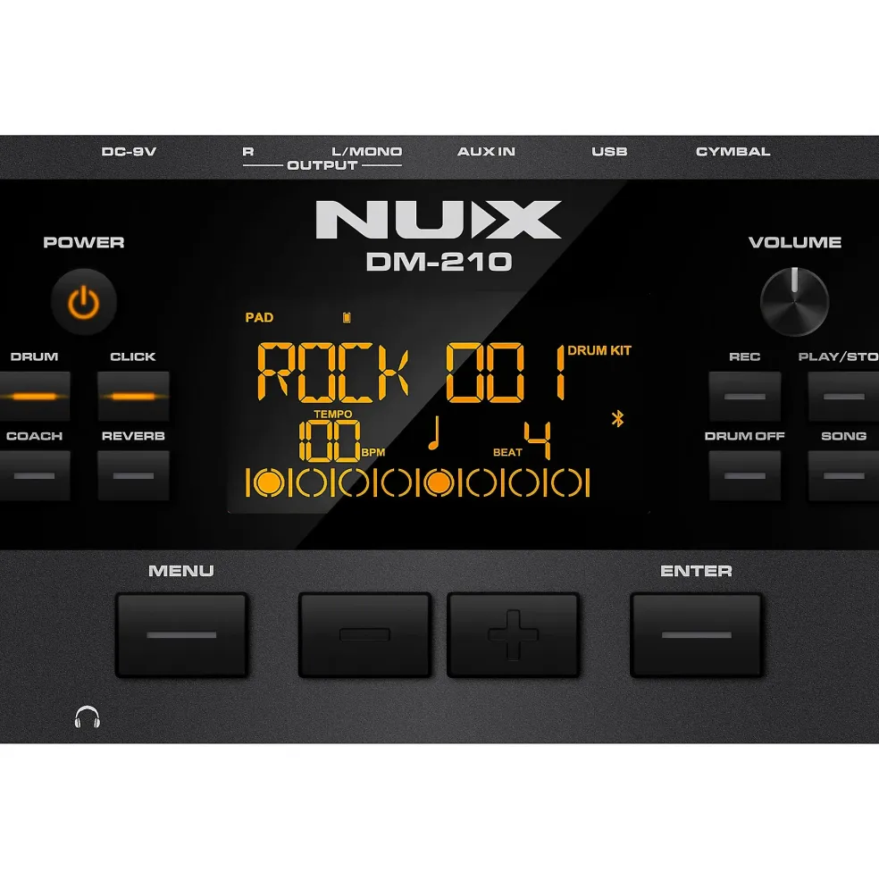NUX DM-210 Mesh-Head Digital Drum Kit Black