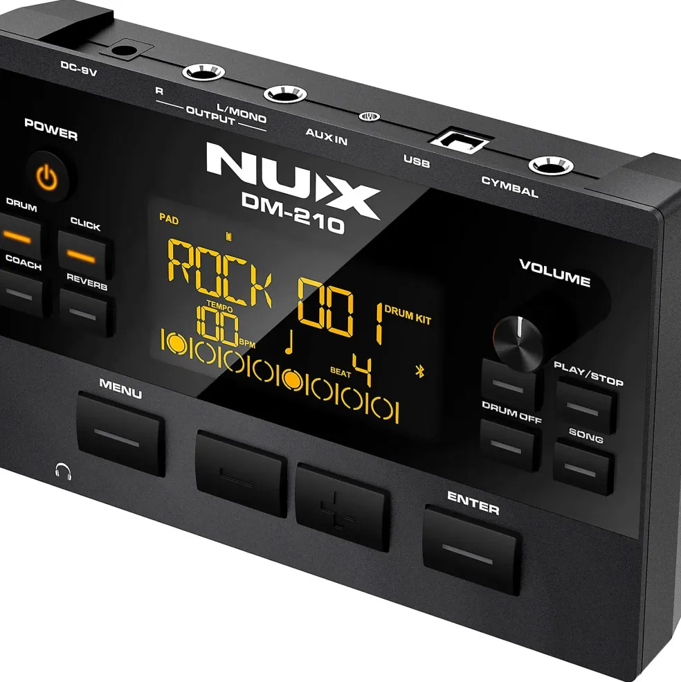 NUX DM-210 Mesh-Head Digital Drum Kit Black