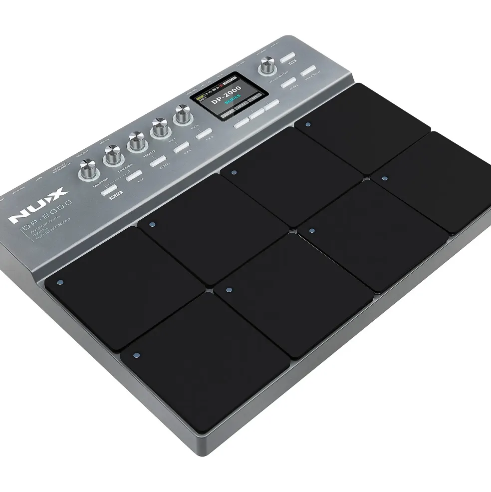 NUX DP-2000 Digital Percussion Pad with 8 Velocity Sensitive Pads, FX, and Bluetooth Black