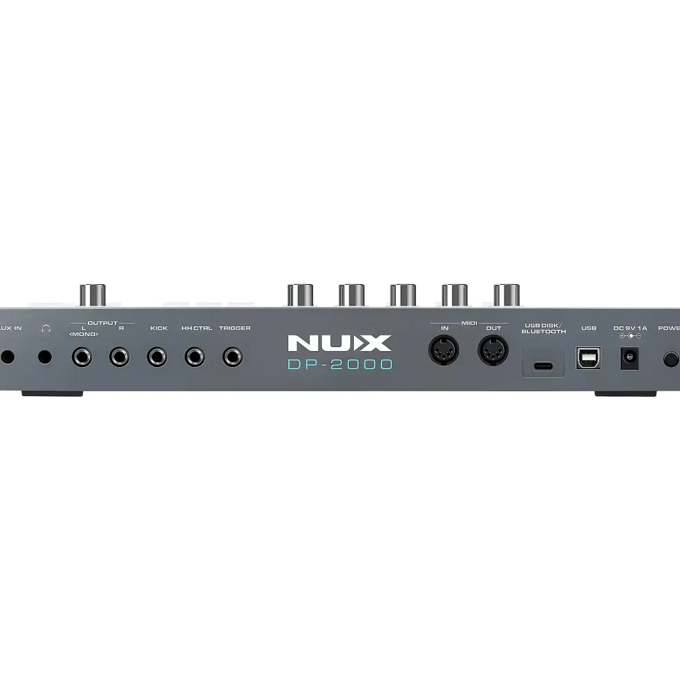 NUX DP-2000 Digital Percussion Pad with 8 Velocity Sensitive Pads, FX, and Bluetooth Black