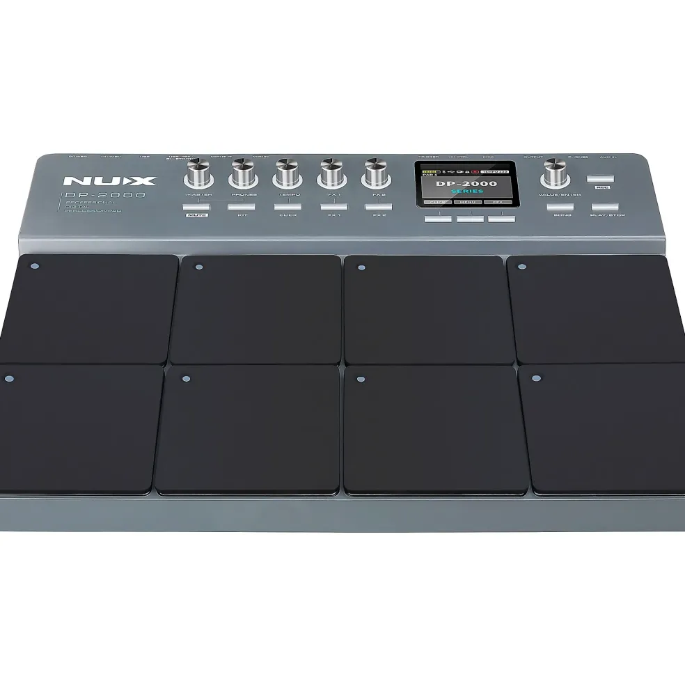 NUX DP-2000 Digital Percussion Pad with 8 Velocity Sensitive Pads, FX, and Bluetooth Black